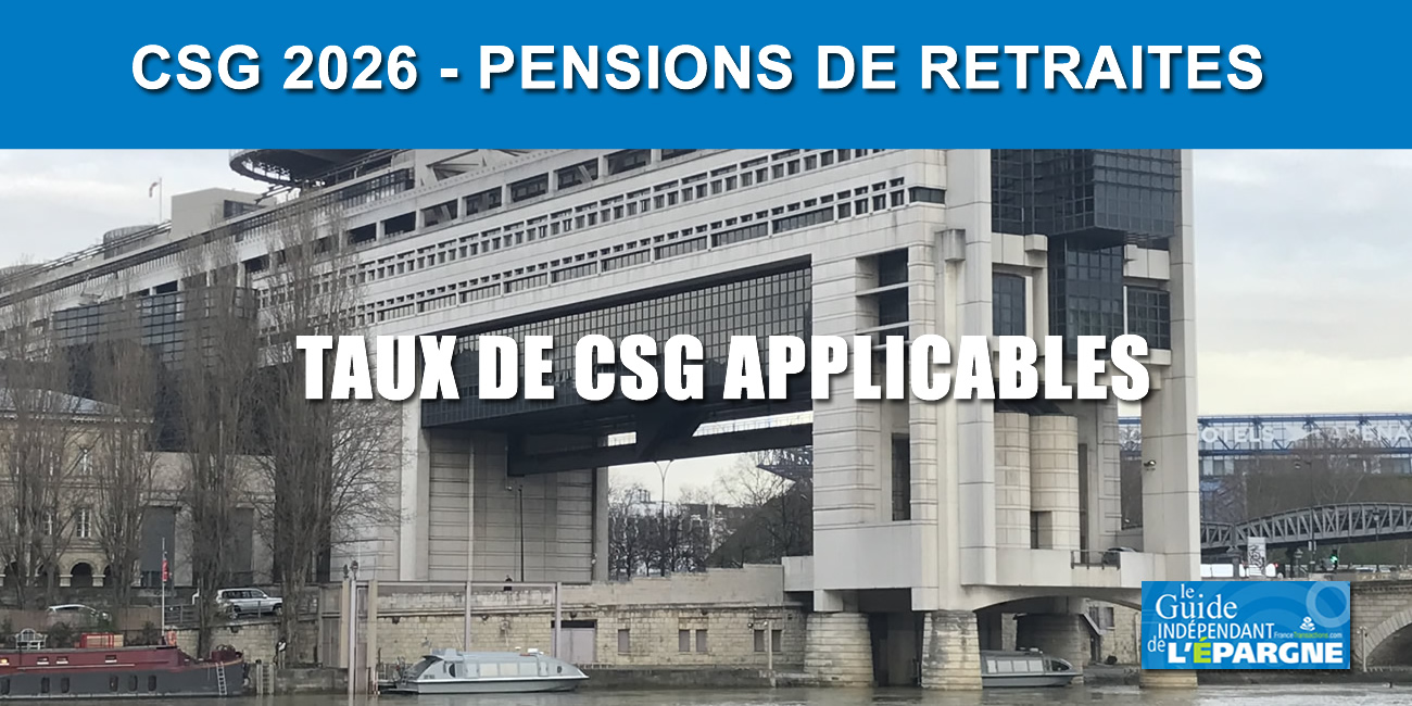 Taux de CSG 2026 applicable aux pensions de retraite