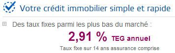 Crédit immobilier : nouvelle baisse de taux chez Boursorama banque à 2,91% !