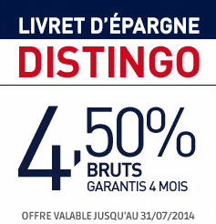 Livret épargne Distingo : taux garanti de 4.50% pendant 4 mois chez PSA Banque