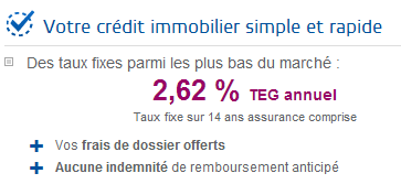 Crédit immobilier : un taux fixe à seulement 2,62%, assurance incluse, chez Boursorama banque !
