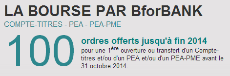 Investir en bourse : BforBank vous offre vos 100 premiers ordres