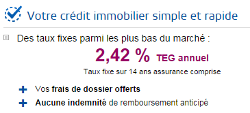 Crédit immobilier : Boursorama banque, seule banque permettant d'obtenir une véritable offre de prêt en ligne