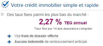 Crédit immobilier, un taux encore plus bas chez Boursorama banque : 2.27%, assurance incluse !