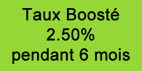 Epargne Fortuneo : Taux boosté de 2.50% applicable pendant 6 mois.