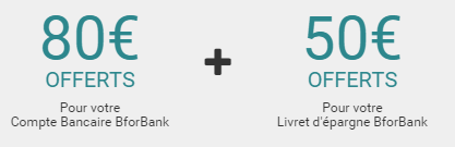BforBank : 130€ offerts jusqu'au 15 juin à minuit, pour toute demande d'ouverture de compte !