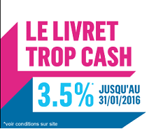 Livret trop cash : un taux boosté de 3.50% !