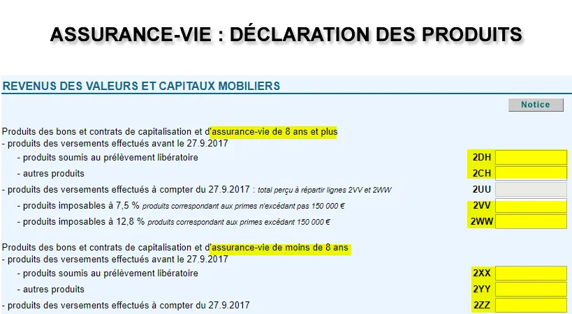 Assurance Vie Declaration De Revenus 2018 Impot 2019