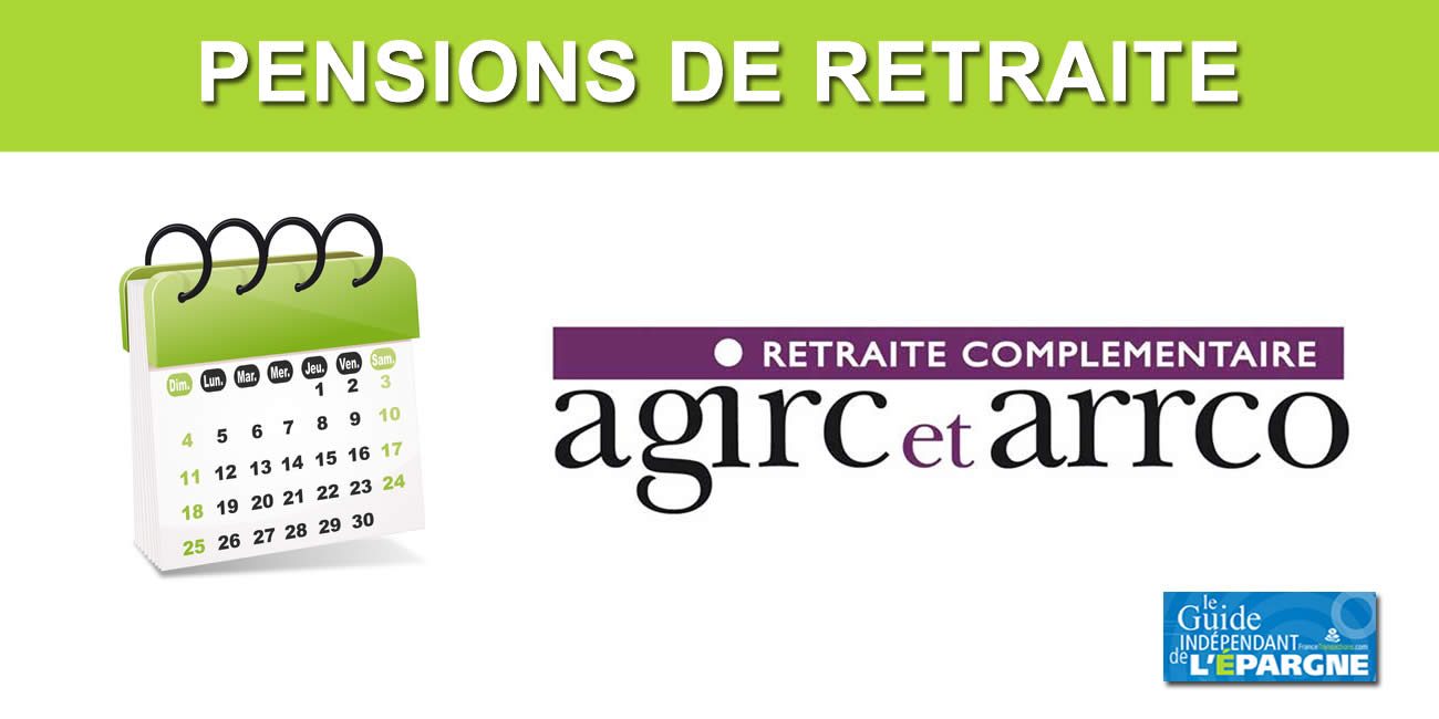 Calendrier 2024 des versements des pensions de retraite AGIRCARRCO