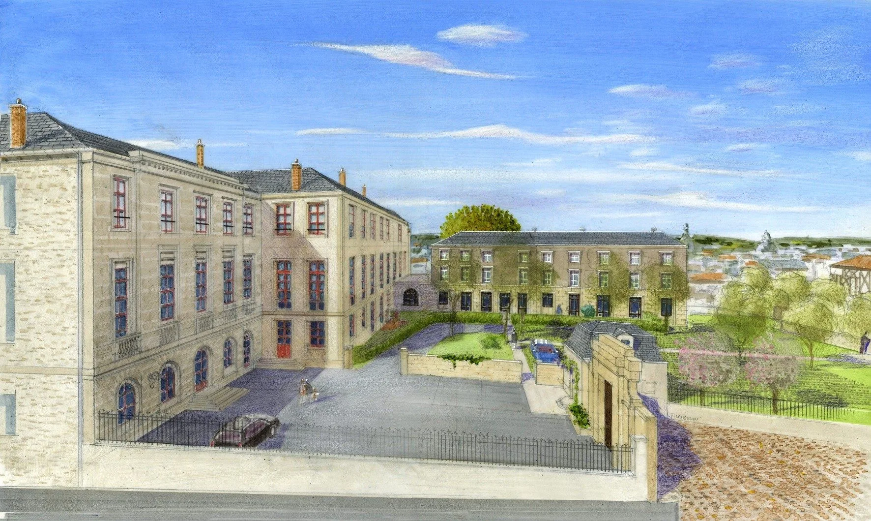 Immeuble après travaux (dessin)