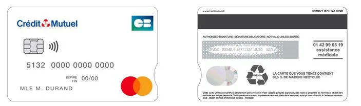 Première Carte Bancaire en PVC recyclé proposée par le Crédit Mutuel Alliance Fédérale