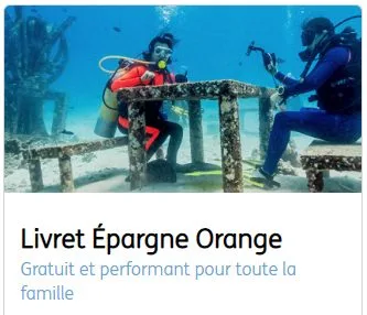 Copie écran page marketing site ING, présentation du Livret Épargne Orange. Il fait du sous l’eau... Il a coulé.