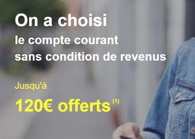 Jusqu’à 120 € offerts aux nouveaux clients