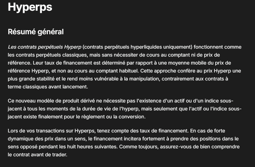 Les PERPs proposés par HyperLiquid ne reposent sur ... Rien.