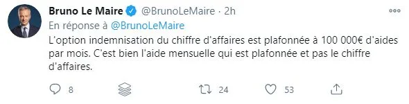 Compte Twitter de Bruno Le Maire