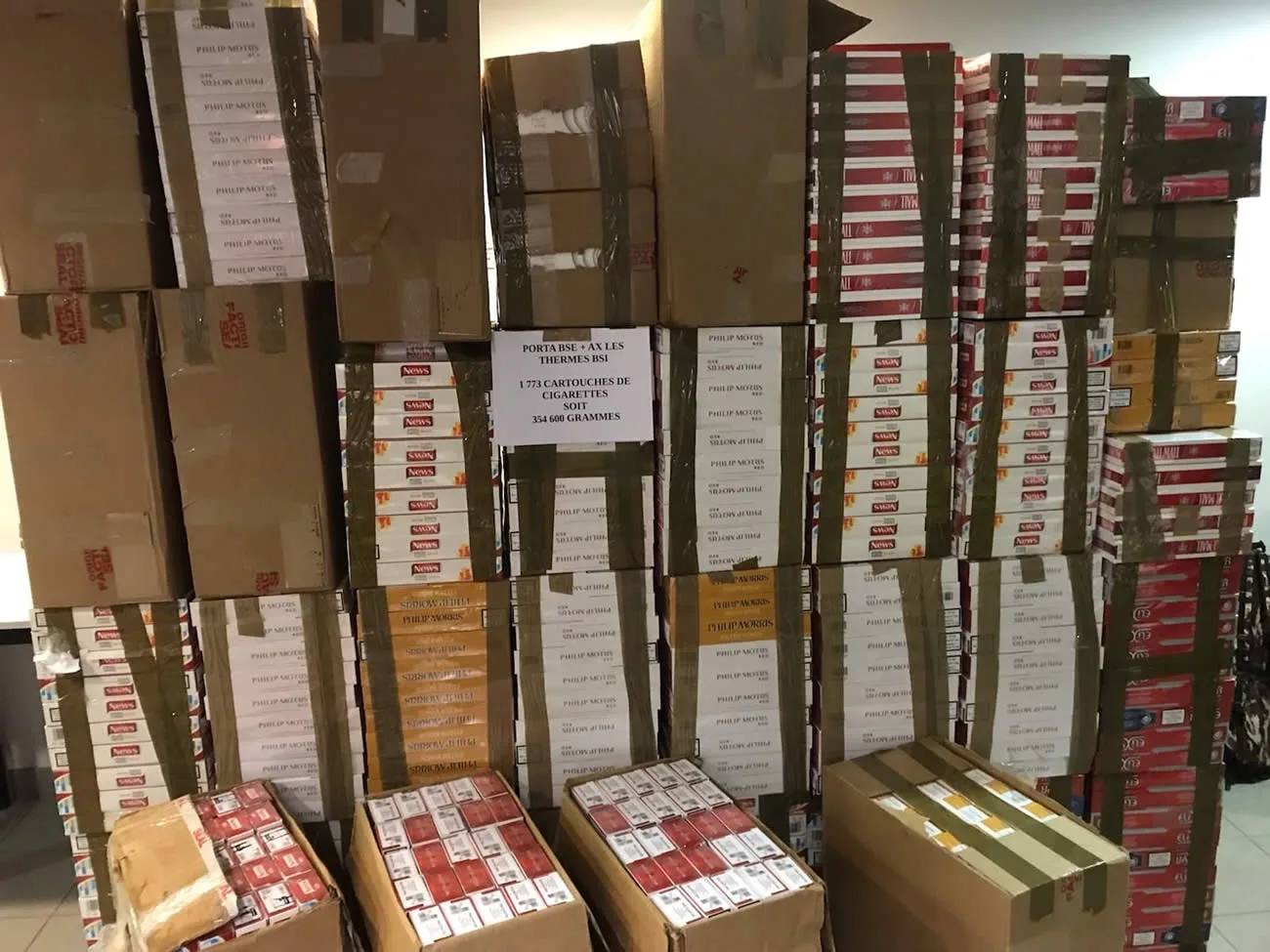 Saisie de 345kg de cigarettes