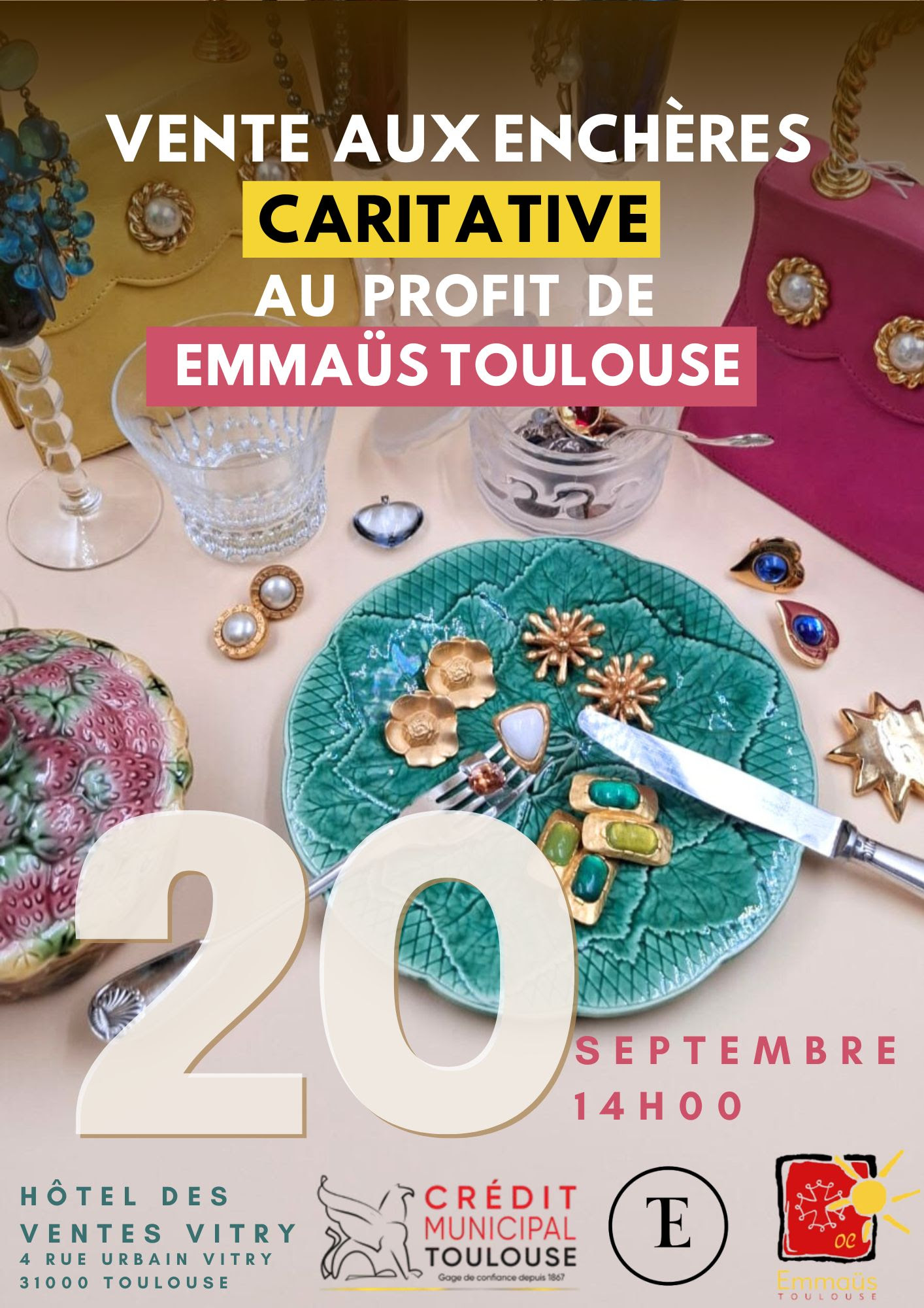 3e vente aux enchères caritative organisée par le crédit municipal de Toulouse, le samedi 20 septembre 2025