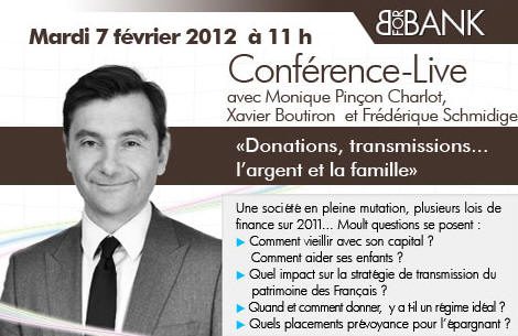 Conférence Vidéo Live BforBank sur Internet