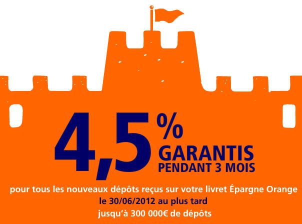 Offre réservée aux clients ING Direct, du 4,50% pendant 3 mois pour cet été !
