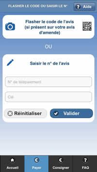 Paiement en ligne des amendes via SmartPhone. Application amendes.gouv
