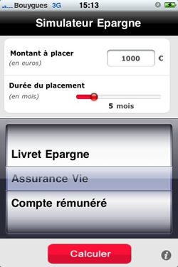 Simulateur Epargne, application gratuite disponible sur Iphone.