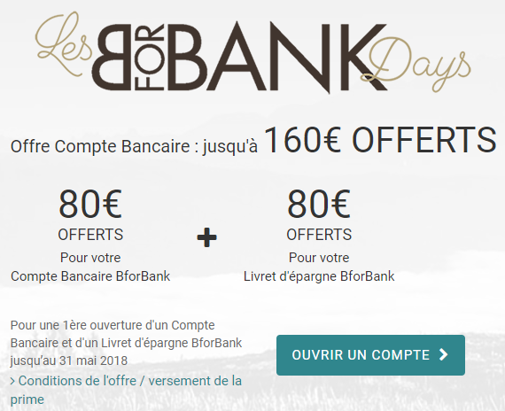 BforBank Days, jusqu’à 160€ offerts