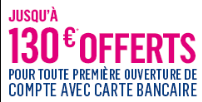 130€ offerts chez Boursorama, offre flash Pink Week-End du 28 juin au 2 juillet 2017
