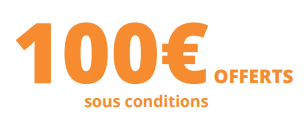 Du 1er septembre au 1er novembre 2017, une offre exclusive de bienvenue de 100€ offerts