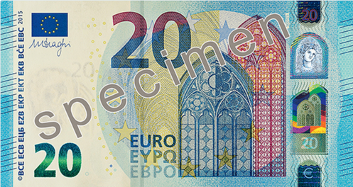 Nouveau billet de 20 €uros en circulation ce jour&nbsp;!