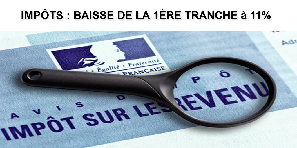 Impôts 2020 : baisse de la première tranche de l'impôt sur le revenu, de 14% à 11%, soit 526€ d'économies (au maximum)