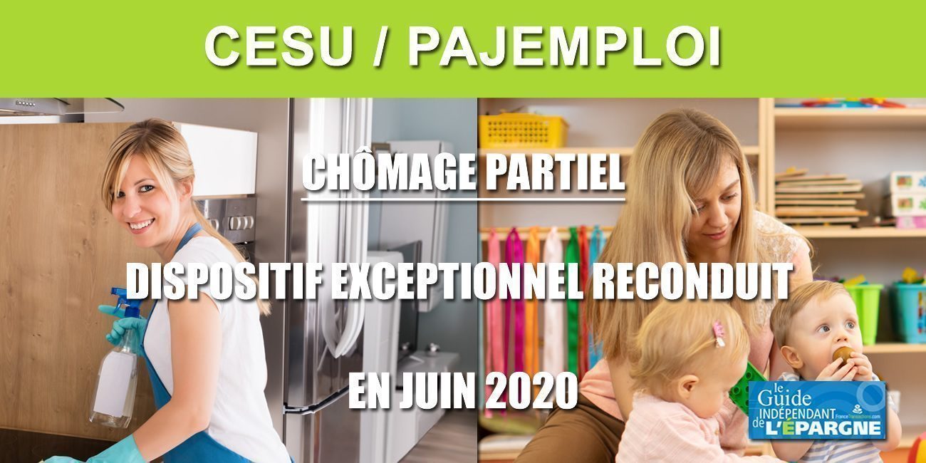 CESU/PAJEMPLOI : le dispositif de chômage partiel exceptionnel encore reconduit sur le mois de juin