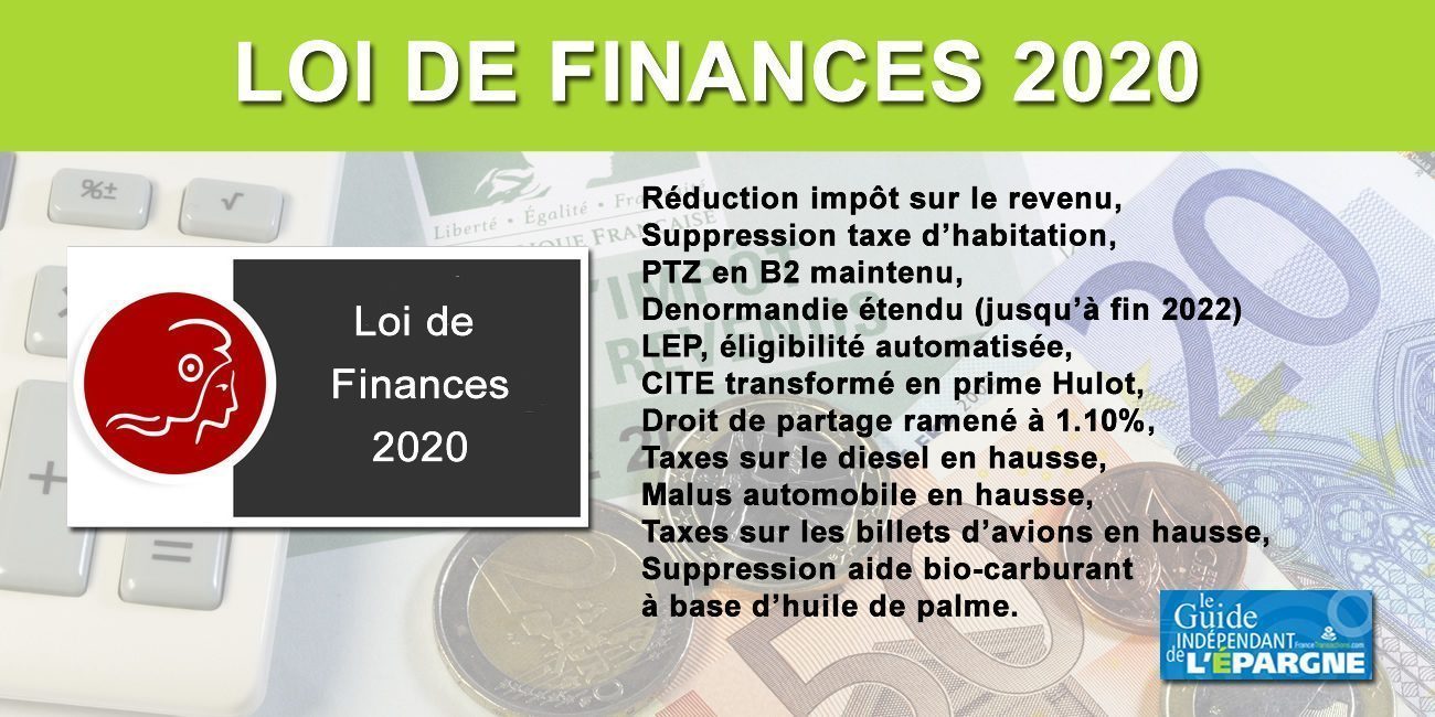 Loi de finances 2020 : les articles de loi qui comptent pour vos finances