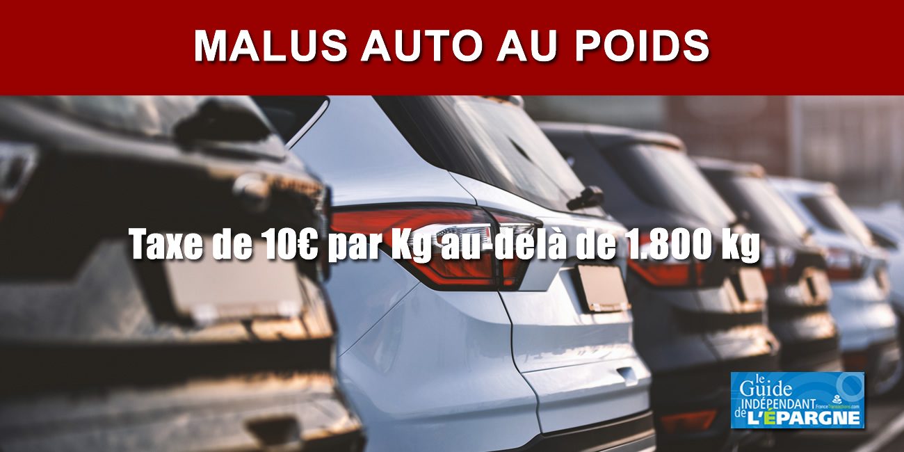 Malus Auto pour les véhicules de plus de 1.800Kg, le régime auto applicable dès 2022 