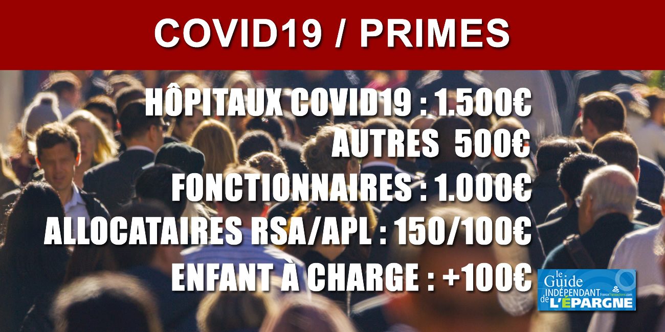 COVID19 : Primes pour le personnel des hôpitaux (1500€), Ephad, fonctionnaires (1000€), Français les plus modestes 