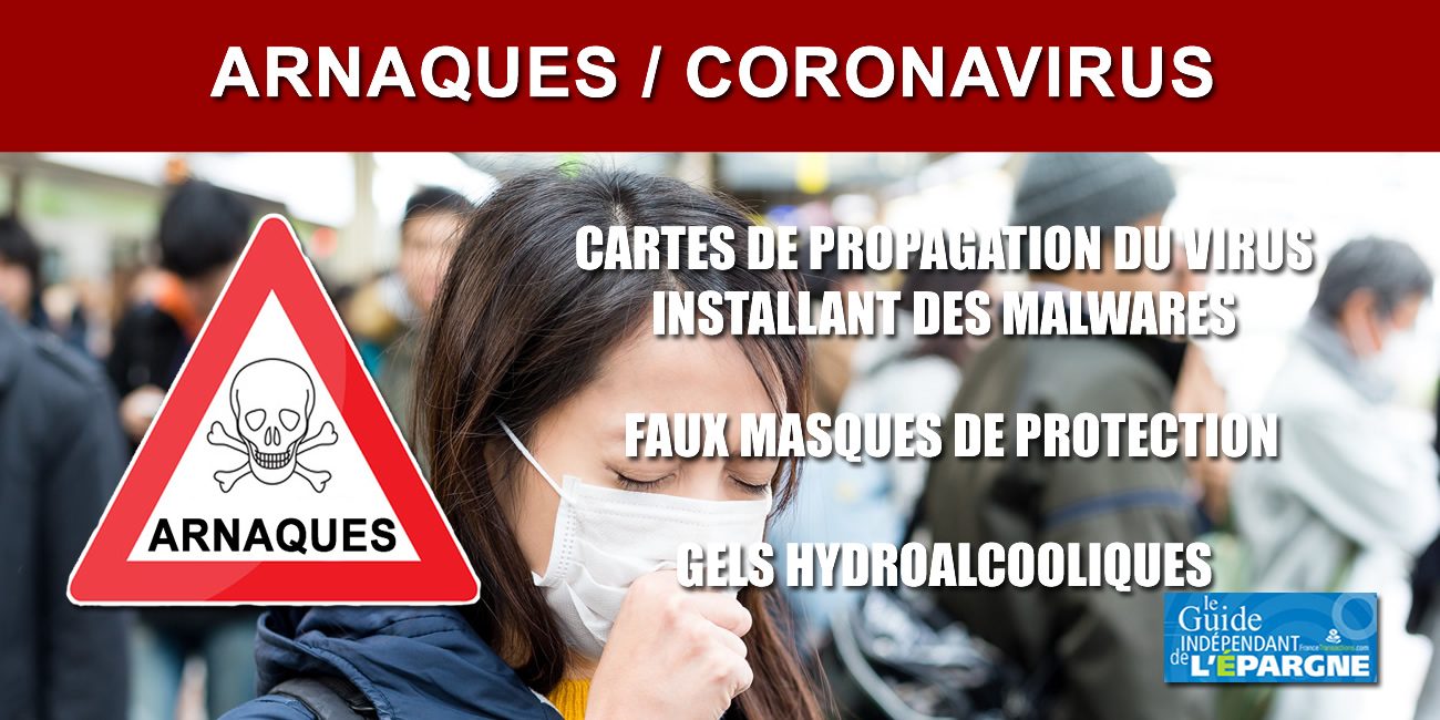 Coronavirus/Arnaques : faux sites de ventes de protections et sites piégés de suivi de la pandémie se multiplient