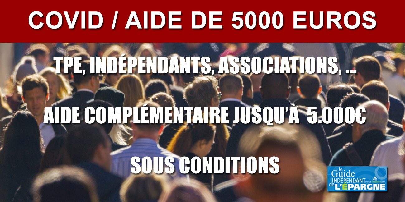 Aide de 5000 euros pour les indépendants, commerçants, associations, TPE