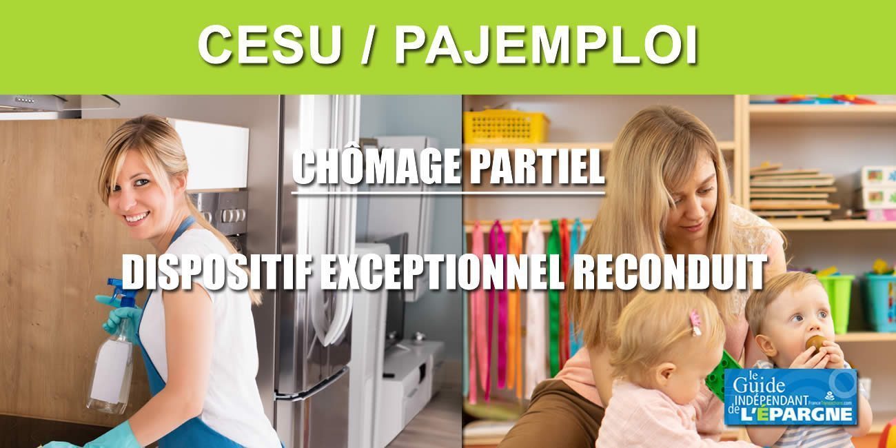 Chômage partiel CESU et PAJEMPLOI : les formulaires pour le mois d'avril 2021 sont en ligne