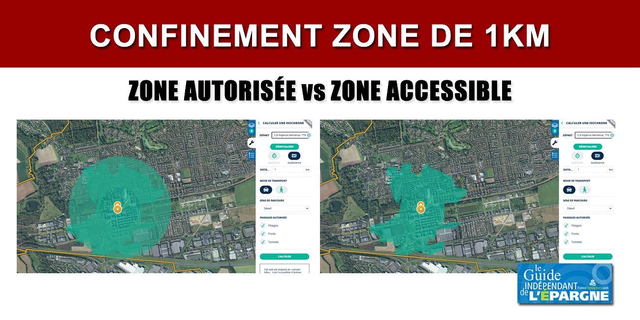 Confinement / activité physique : comment délimiter facilement sa zone autorisée et accessible de 1km autour de son domicile ?