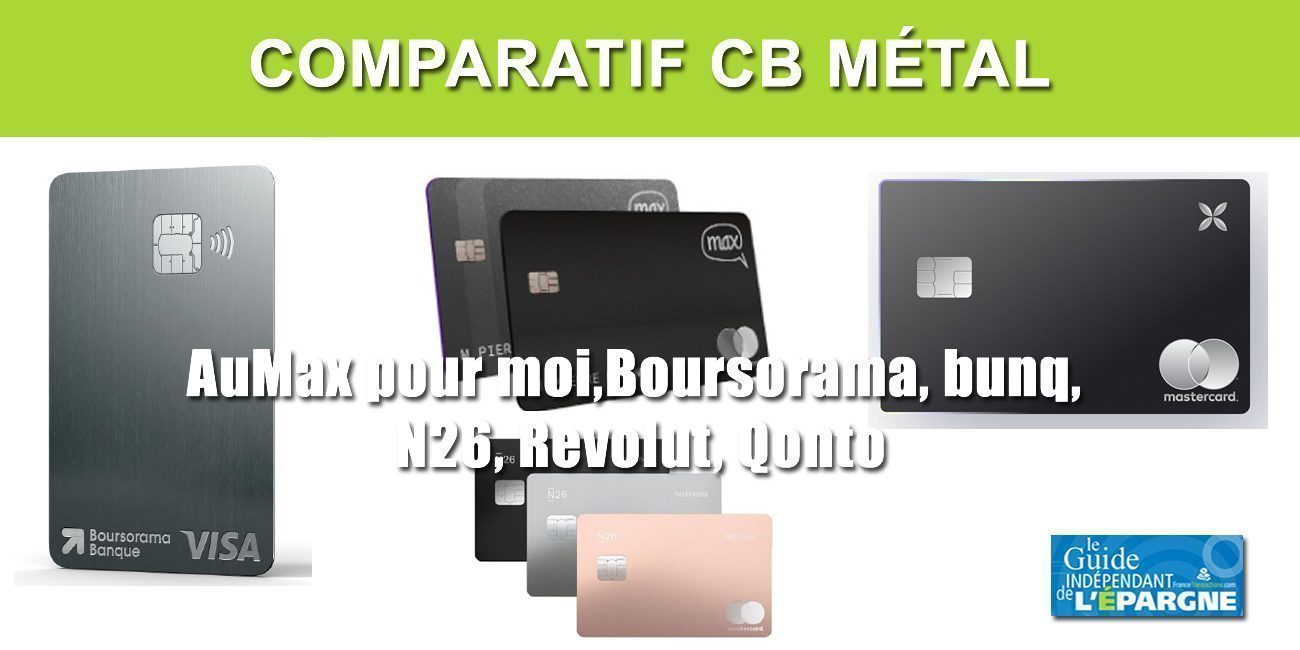 Carte bancaire Métal (Revolut, Boursobank, Bunq, N26, Qonto) : la moins chère, la plus avantageuse ? Carte bancaire Métal (Revolut, Boursobank, Bunq, N26, Qonto) : la moins chère, la plus avantageuse ?