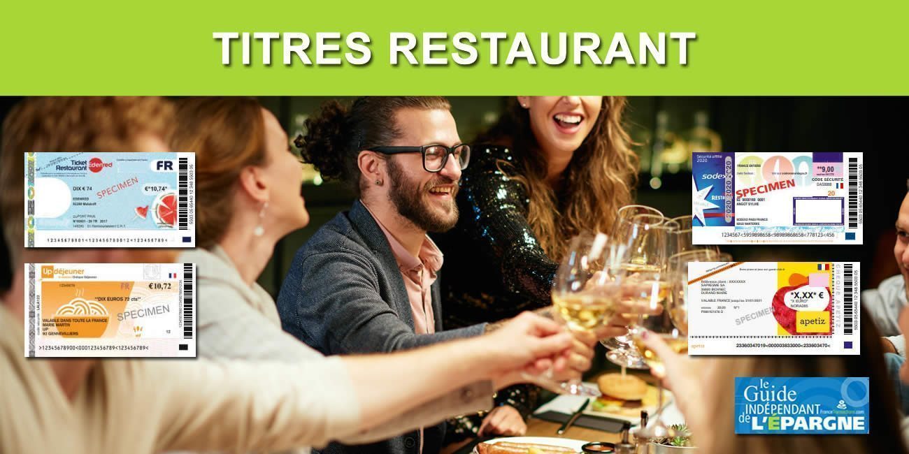 Tickets Restos (Ticket Restaurant, UpDéjeuner, Pass Restaurant, Apetiz) : plafond journalier de 25 euros