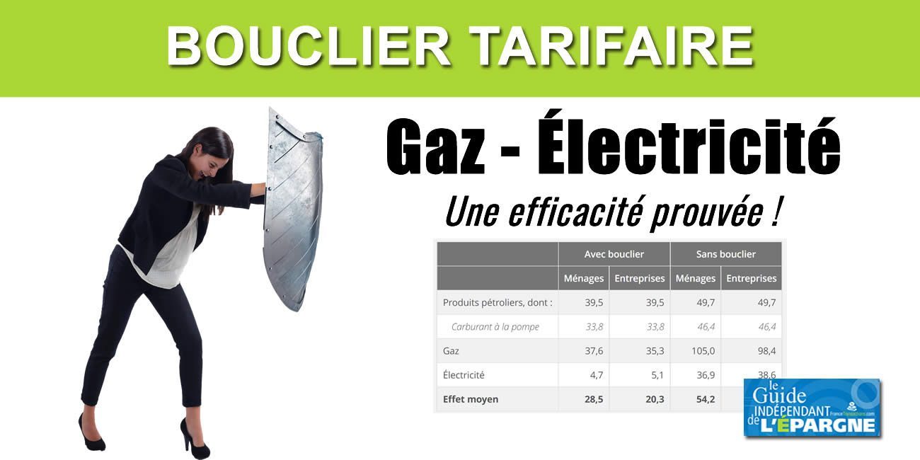 Le bouclier tarifaire énergétique vous a évité des hausses de tarifs de 7,8 fois plus élevées pour l'électricité, de 3 fois pour le gaz Le bouclier tarifaire énergétique vous a évité des hausses de tarifs de 7,8 fois plus élevées pour l'électricité, de 3 fois pour le gaz