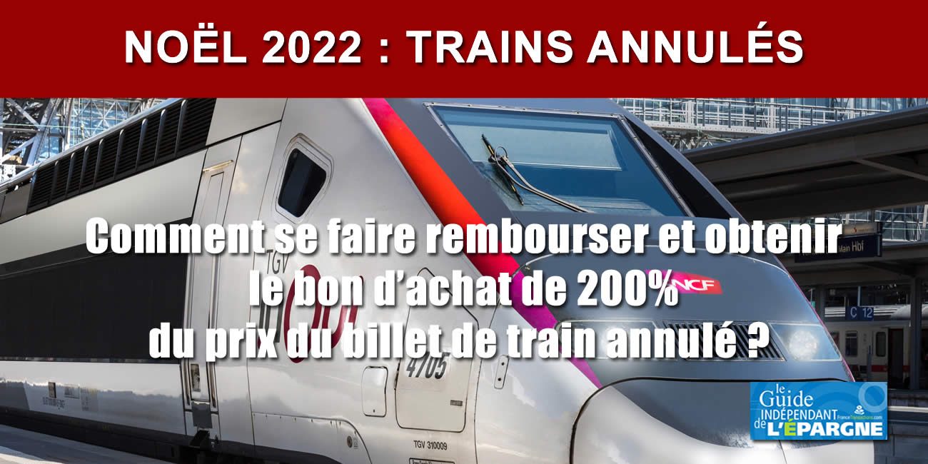 SNCF : Train annulé, remboursement bancaire + bon d'achat de 200% du prix du billet : comment se faire rembourser et obtenir ce bon d'achat ?