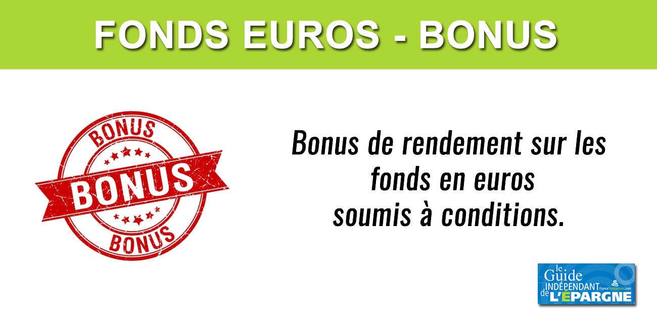 PER : Liste des bonus 2023 portant sur le rendements fonds euros, taux et conditions
