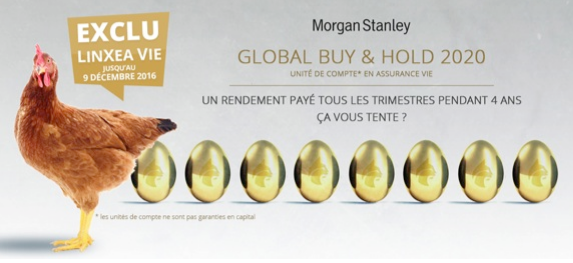 Linxea Vie : Global Buy and Hold 2020, un objectif de rendement de 3% pendant 4 ans Linxea Vie : Global Buy and Hold 2020, un objectif de rendement de 3% pendant 4 ans