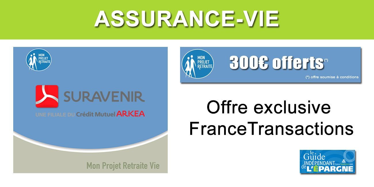 Mon Projet Retraite Vie : 300€ offerts pour toute première souscription, sous conditions Mon Projet Retraite Vie : 300€ offerts pour toute première souscription, sous conditions