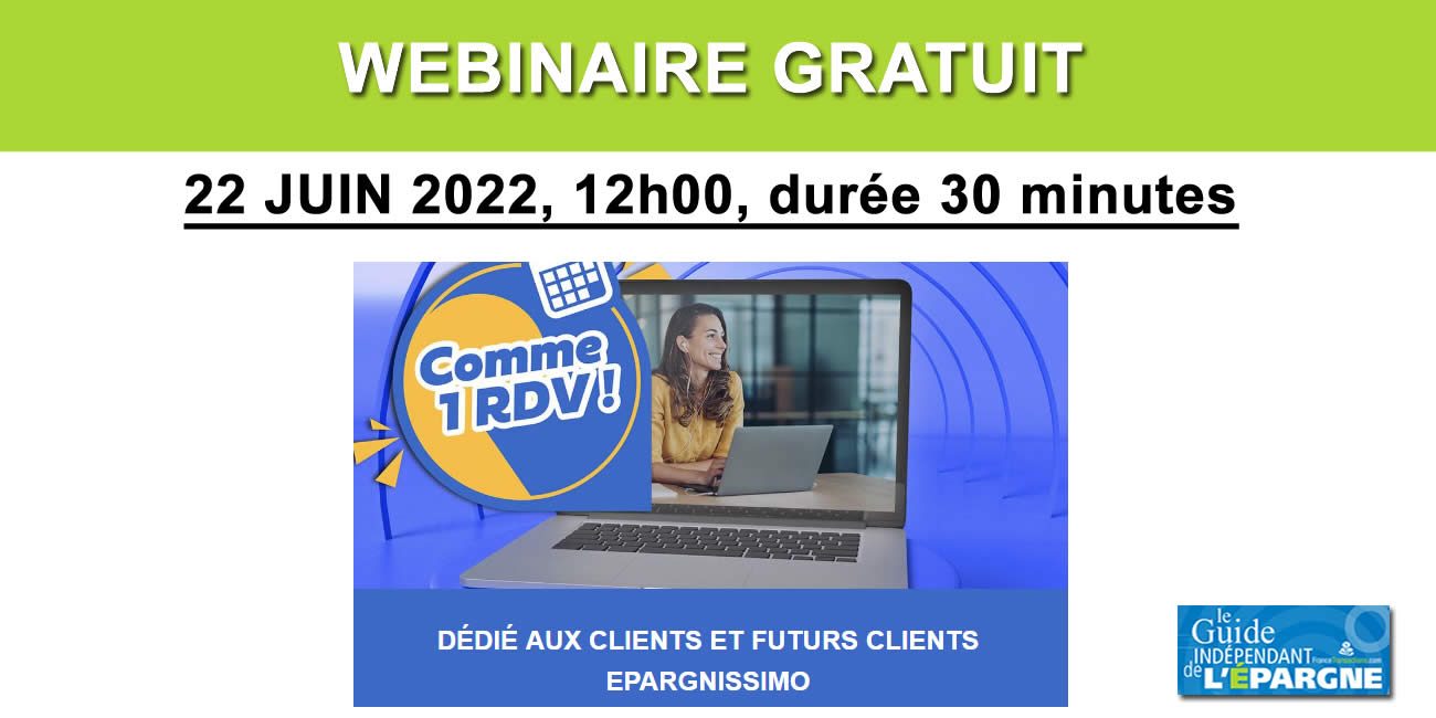 Épargne : sur quels supports investir dans le contexte actuel ? Un webinaire gratuit proposé par Epargnissimo ce mercredi 22 juin 2022 à midi Épargne : sur quels supports investir dans le contexte actuel ? Un webinaire gratuit proposé par Epargnissimo ce mercredi 22 juin 2022 à midi