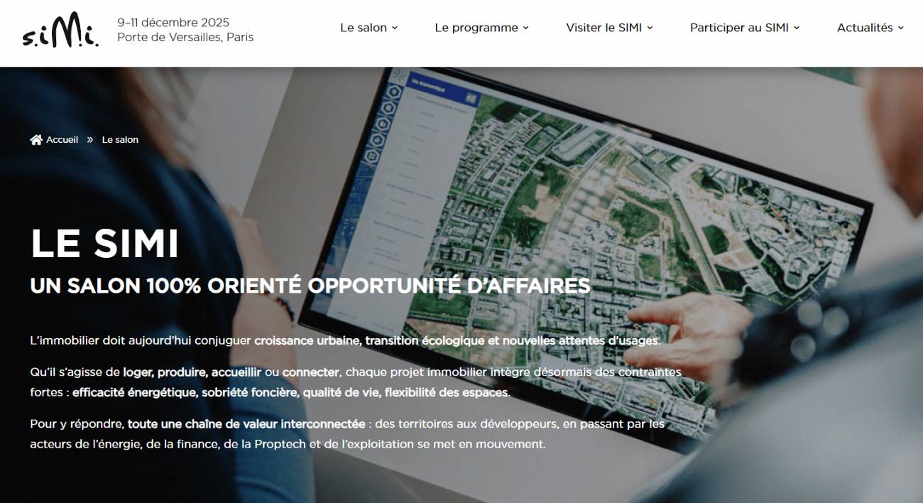 SIMI 2025 : du 9 au 11 décembre 2025, les pros de l'immobilier tiennent salon SIMI 2025 : du 9 au 11 décembre 2025, les pros de l'immobilier tiennent salon