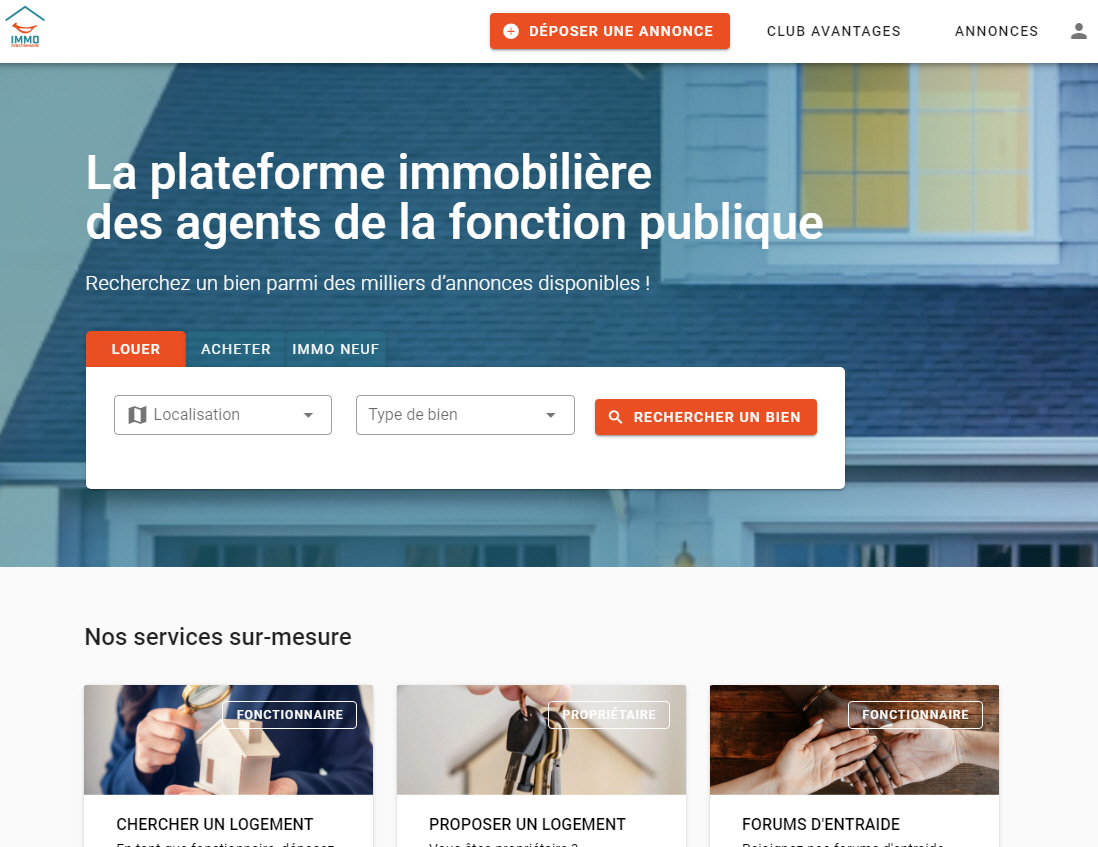 Location immobilière dédiée aux Fonctionnaires : un portail d'annonces immobilières dédié aux agents de la Fonction Publique Location immobilière dédiée aux Fonctionnaires : un portail d'annonces immobilières dédié aux agents de la Fonction Publique