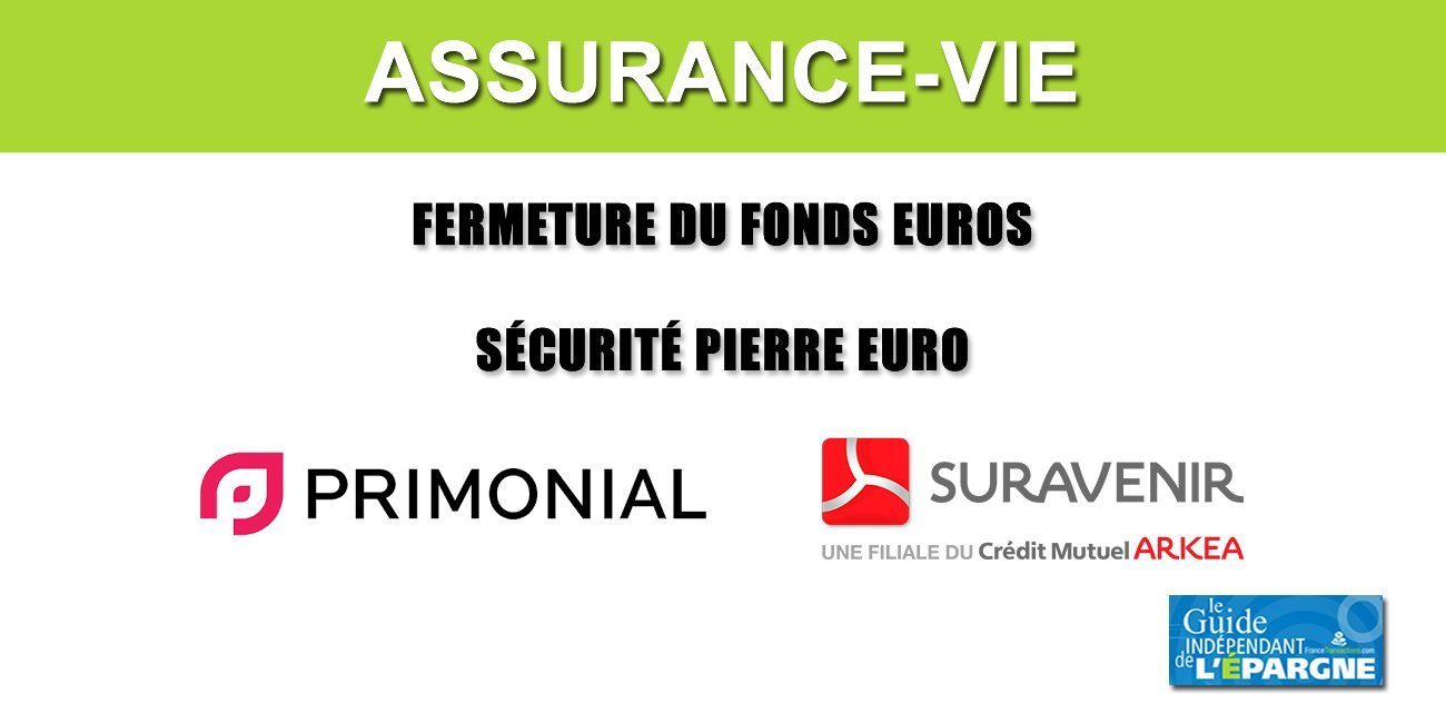 Fermeture du fonds en euros Sécurité Pierre Euro du contrat Sérénipierre à fin décembre 2020 Fermeture du fonds en euros Sécurité Pierre Euro du contrat Sérénipierre à fin décembre 2020