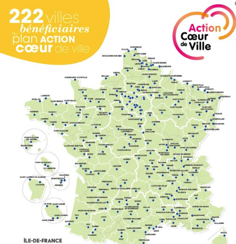 Liste des 222 villes éligibles au plan action cœur de ville