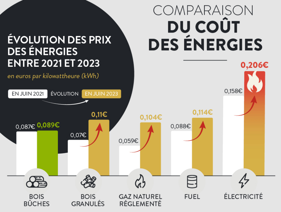 Quel est le mode de chauffage le moins cher (bois, gaz, fuel, électricité) ? Quel est le mode de chauffage le moins cher (bois, gaz, fuel, électricité) ?